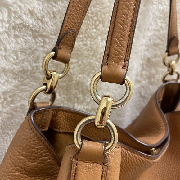 Large Coach, Hallie F80268,Shoulder Bag in Light Saddle Brown - Picture 5 of 16